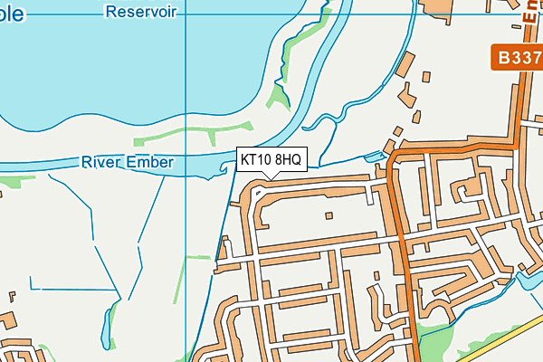 KT10 8HQ map - OS VectorMap District (Ordnance Survey) KT10 8HQ map - OS VectorMap District (Ordnance Survey)