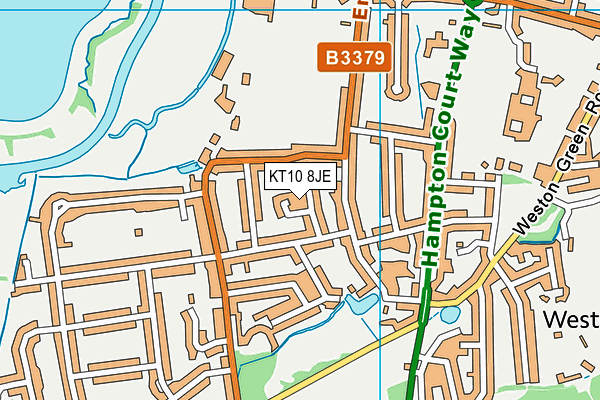 KT10 8JE map - OS VectorMap District (Ordnance Survey) KT10 8JE map - OS VectorMap District (Ordnance Survey)