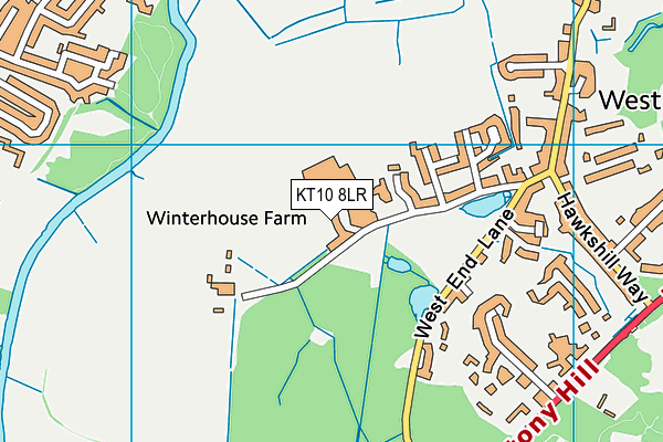 KT10 8LR map - OS VectorMap District (Ordnance Survey) KT10 8LR map - OS VectorMap District (Ordnance Survey)