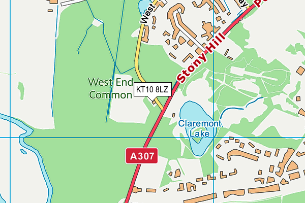 KT10 8LZ map - OS VectorMap District (Ordnance Survey) KT10 8LZ map - OS VectorMap District (Ordnance Survey)