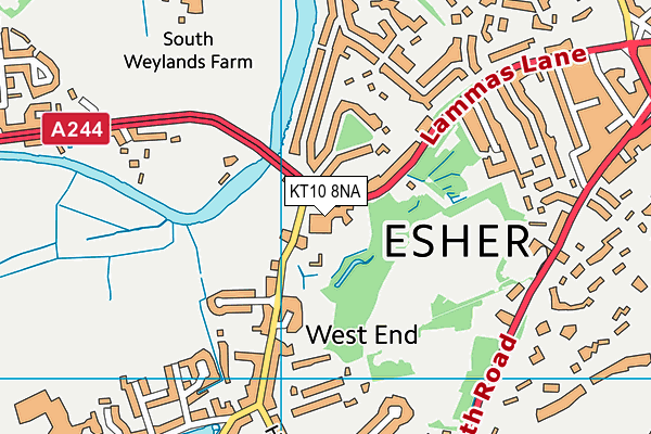 KT10 8NA map - OS VectorMap District (Ordnance Survey) KT10 8NA map - OS VectorMap District (Ordnance Survey)