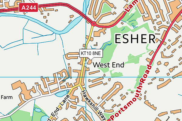 KT10 8NE map - OS VectorMap District (Ordnance Survey) KT10 8NE map - OS VectorMap District (Ordnance Survey)