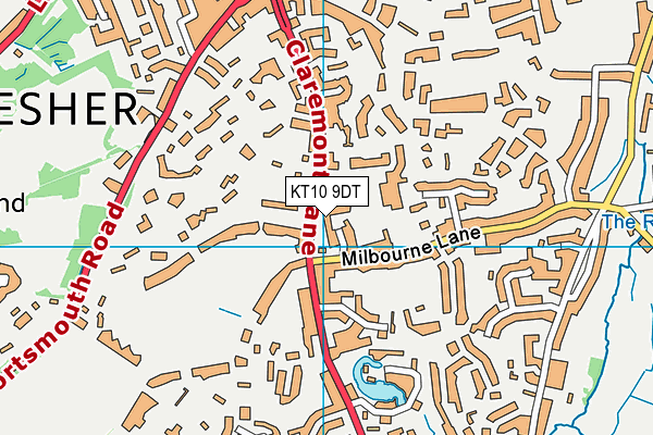 KT10 9DT map - OS VectorMap District (Ordnance Survey) KT10 9DT map - OS VectorMap District (Ordnance Survey)