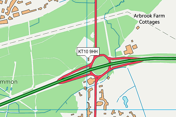 KT10 9HH map - OS VectorMap District (Ordnance Survey) KT10 9HH map - OS VectorMap District (Ordnance Survey)