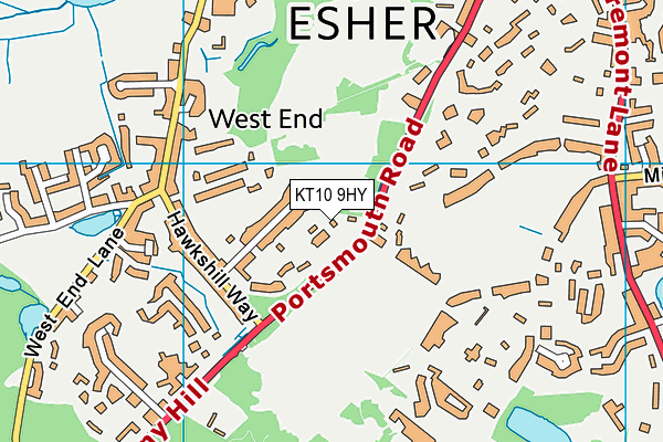 KT10 9HY map - OS VectorMap District (Ordnance Survey) KT10 9HY map - OS VectorMap District (Ordnance Survey)