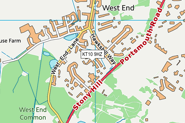 KT10 9HZ map - OS VectorMap District (Ordnance Survey) KT10 9HZ map - OS VectorMap District (Ordnance Survey)