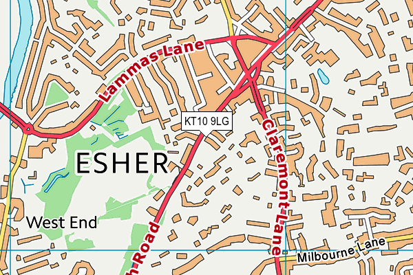KT10 9LG map - OS VectorMap District (Ordnance Survey) KT10 9LG map - OS VectorMap District (Ordnance Survey)