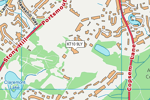 KT10 9LY map - OS VectorMap District (Ordnance Survey) KT10 9LY map - OS VectorMap District (Ordnance Survey)