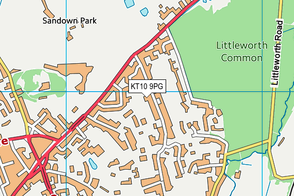 KT10 9PG map - OS VectorMap District (Ordnance Survey) KT10 9PG map - OS VectorMap District (Ordnance Survey)