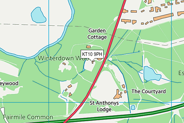 KT10 9PH map - OS VectorMap District (Ordnance Survey) KT10 9PH map - OS VectorMap District (Ordnance Survey)