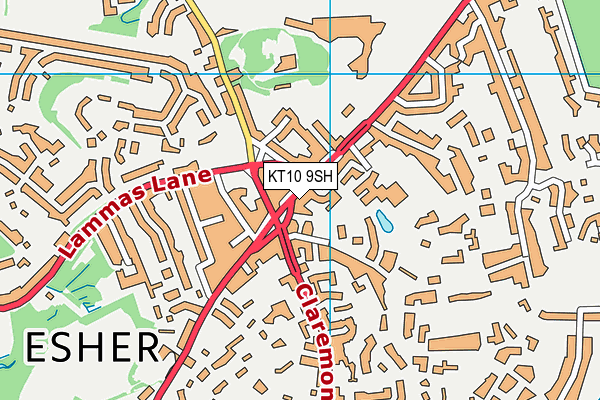 KT10 9SH map - OS VectorMap District (Ordnance Survey) KT10 9SH map - OS VectorMap District (Ordnance Survey)