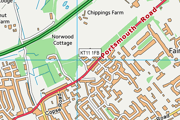 KT11 1FB map - OS VectorMap District (Ordnance Survey) KT11 1FB map - OS VectorMap District (Ordnance Survey)