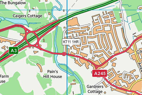 KT11 1HR map - OS VectorMap District (Ordnance Survey) KT11 1HR map - OS VectorMap District (Ordnance Survey)