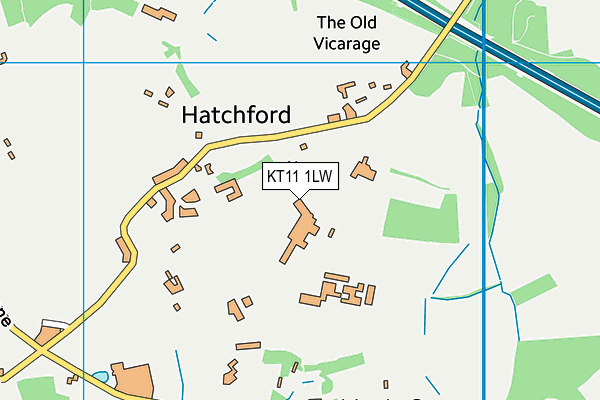 KT11 1LW map - OS VectorMap District (Ordnance Survey) KT11 1LW map - OS VectorMap District (Ordnance Survey)