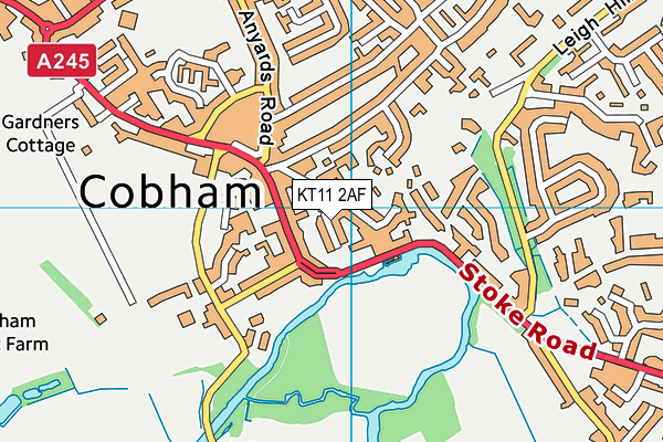 KT11 2AF map - OS VectorMap District (Ordnance Survey) KT11 2AF map - OS VectorMap District (Ordnance Survey)