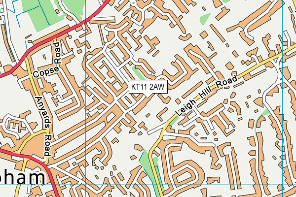 KT11 2AW map - OS VectorMap District (Ordnance Survey) KT11 2AW map - OS VectorMap District (Ordnance Survey)