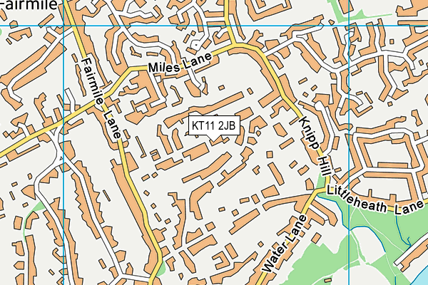 KT11 2JB map - OS VectorMap District (Ordnance Survey) KT11 2JB map - OS VectorMap District (Ordnance Survey)