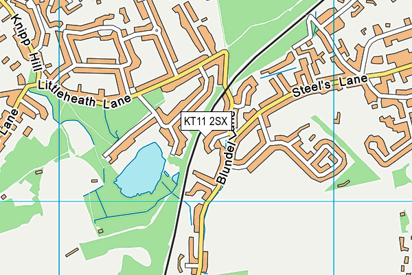 KT11 2SX map - OS VectorMap District (Ordnance Survey) KT11 2SX map - OS VectorMap District (Ordnance Survey)