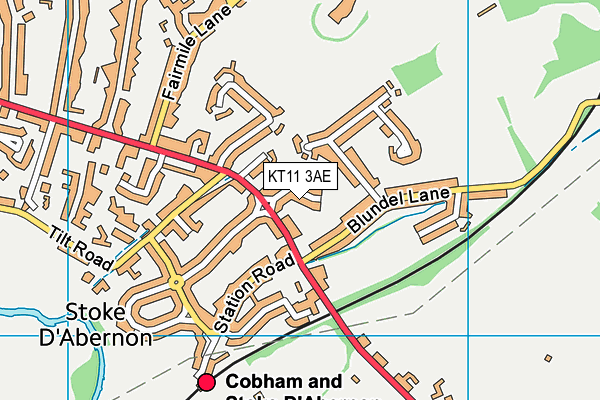 KT11 3AE map - OS VectorMap District (Ordnance Survey) KT11 3AE map - OS VectorMap District (Ordnance Survey)
