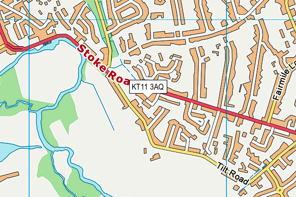 KT11 3AQ map - OS VectorMap District (Ordnance Survey)
