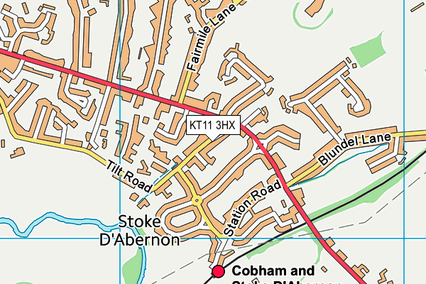 KT11 3HX map - OS VectorMap District (Ordnance Survey)