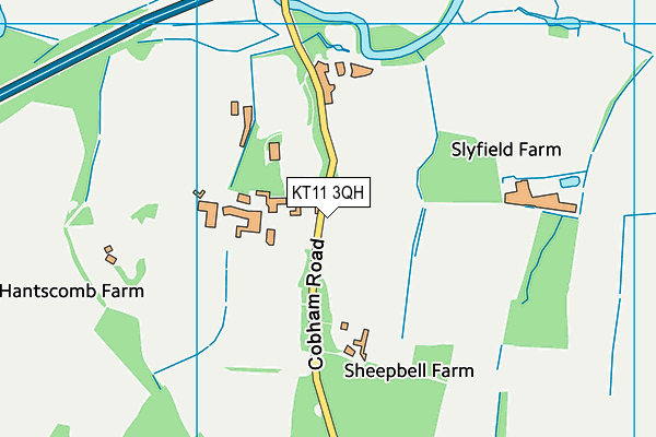 KT11 3QH map - OS VectorMap District (Ordnance Survey) KT11 3QH map - OS VectorMap District (Ordnance Survey)