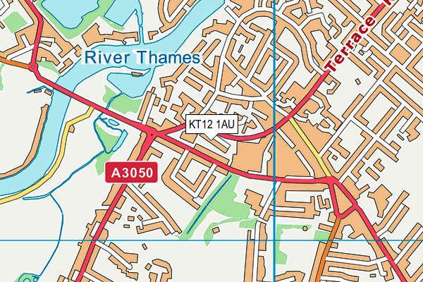 KT12 1AU map - OS VectorMap District (Ordnance Survey) KT12 1AU map - OS VectorMap District (Ordnance Survey)