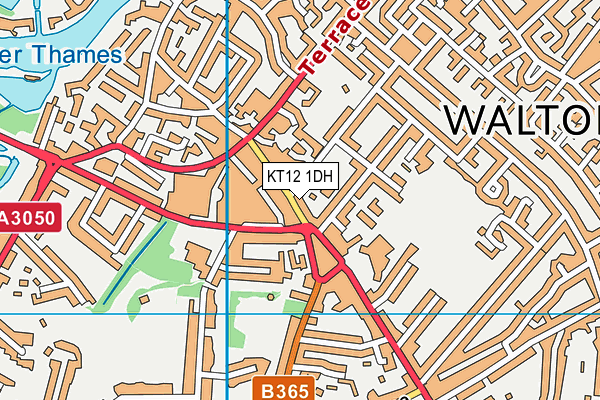KT12 1DH map - OS VectorMap District (Ordnance Survey) KT12 1DH map - OS VectorMap District (Ordnance Survey)