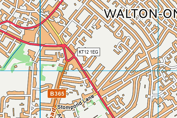 KT12 1EG map - OS VectorMap District (Ordnance Survey) KT12 1EG map - OS VectorMap District (Ordnance Survey)
