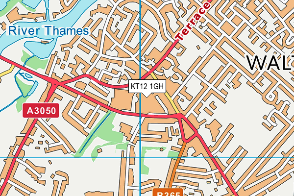 KT12 1GH map - OS VectorMap District (Ordnance Survey) KT12 1GH map - OS VectorMap District (Ordnance Survey)