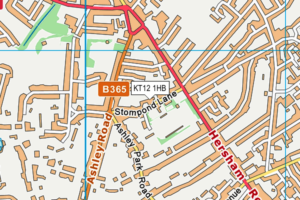 KT12 1HB map - OS VectorMap District (Ordnance Survey) KT12 1HB map - OS VectorMap District (Ordnance Survey)