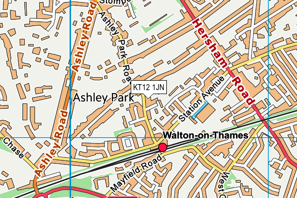 KT12 1JN map - OS VectorMap District (Ordnance Survey) KT12 1JN map - OS VectorMap District (Ordnance Survey)