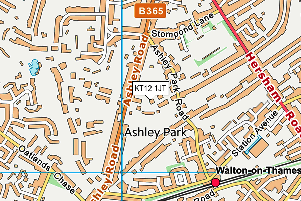 KT12 1JT map - OS VectorMap District (Ordnance Survey) KT12 1JT map - OS VectorMap District (Ordnance Survey)
