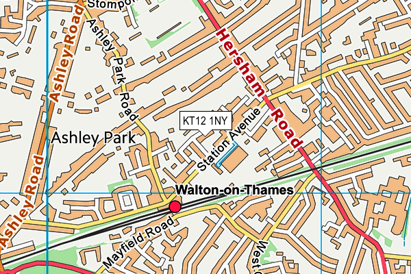 KT12 1NY map - OS VectorMap District (Ordnance Survey) KT12 1NY map - OS VectorMap District (Ordnance Survey)