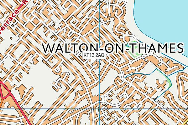 KT12 2AQ map - OS VectorMap District (Ordnance Survey) KT12 2AQ map - OS VectorMap District (Ordnance Survey)