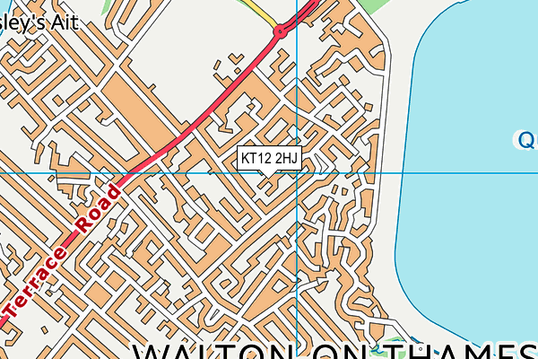 KT12 2HJ map - OS VectorMap District (Ordnance Survey) KT12 2HJ map - OS VectorMap District (Ordnance Survey)