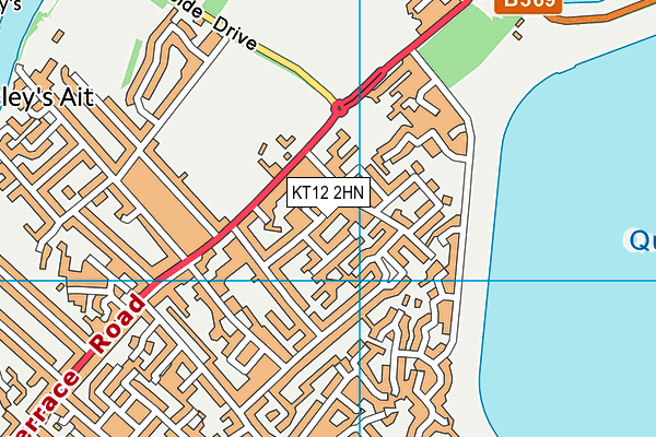 KT12 2HN map - OS VectorMap District (Ordnance Survey) KT12 2HN map - OS VectorMap District (Ordnance Survey)