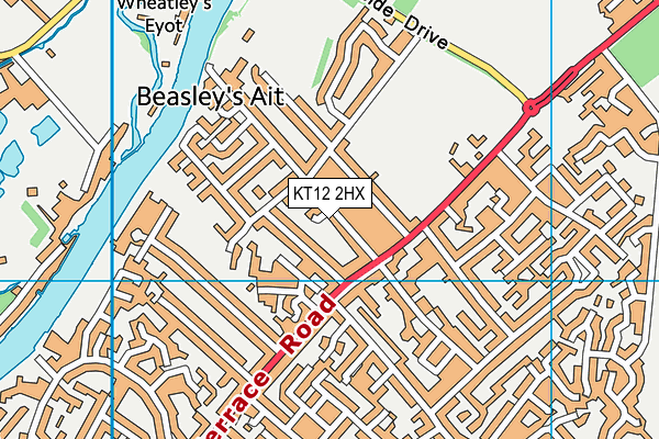 KT12 2HX map - OS VectorMap District (Ordnance Survey) KT12 2HX map - OS VectorMap District (Ordnance Survey)