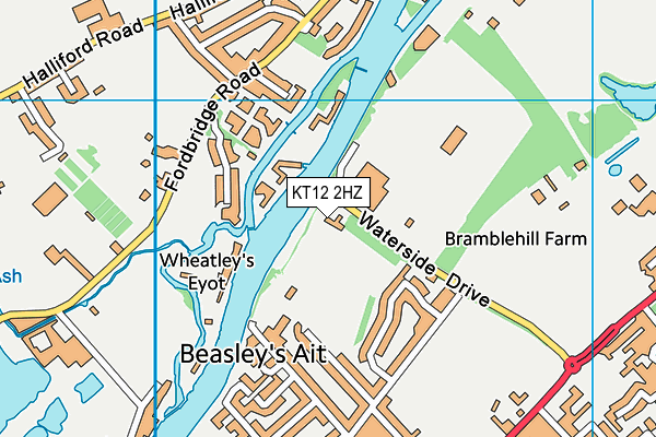 KT12 2HZ map - OS VectorMap District (Ordnance Survey) KT12 2HZ map - OS VectorMap District (Ordnance Survey)