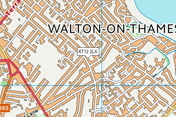 KT12 2LX map - OS VectorMap District (Ordnance Survey) KT12 2LX map - OS VectorMap District (Ordnance Survey)