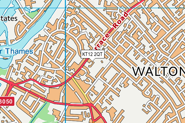 KT12 2QT map - OS VectorMap District (Ordnance Survey) KT12 2QT map - OS VectorMap District (Ordnance Survey)