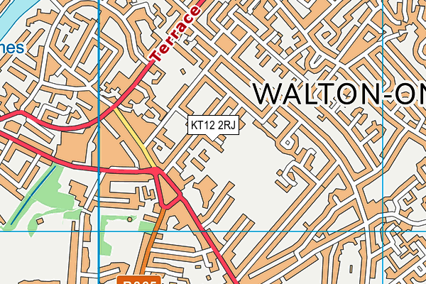 KT12 2RJ map - OS VectorMap District (Ordnance Survey) KT12 2RJ map - OS VectorMap District (Ordnance Survey)
