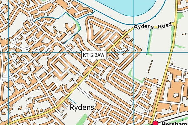 KT12 3AW map - OS VectorMap District (Ordnance Survey) KT12 3AW map - OS VectorMap District (Ordnance Survey)