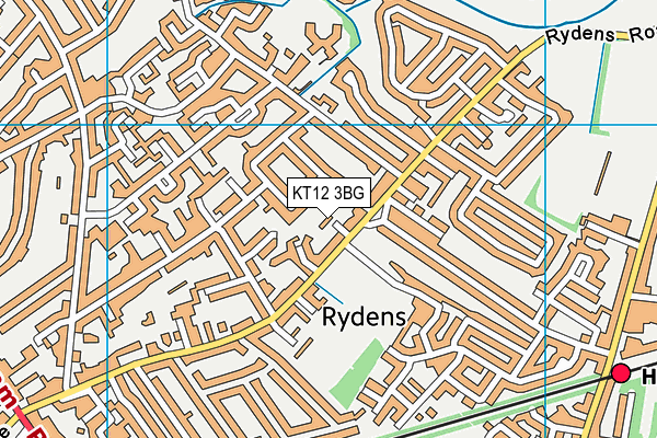 KT12 3BG map - OS VectorMap District (Ordnance Survey) KT12 3BG map - OS VectorMap District (Ordnance Survey)