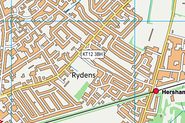 KT12 3BH map - OS VectorMap District (Ordnance Survey) KT12 3BH map - OS VectorMap District (Ordnance Survey)