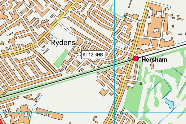 KT12 3HB map - OS VectorMap District (Ordnance Survey) KT12 3HB map - OS VectorMap District (Ordnance Survey)