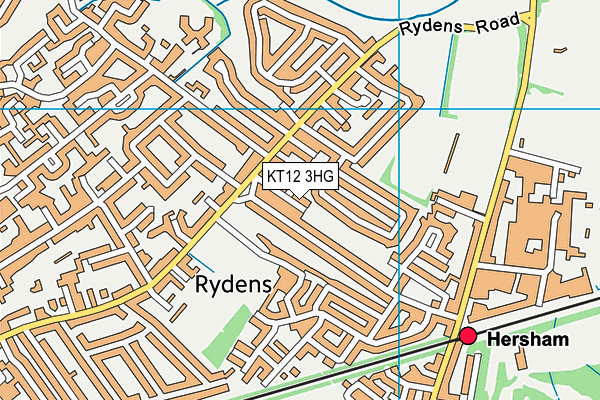 KT12 3HG map - OS VectorMap District (Ordnance Survey) KT12 3HG map - OS VectorMap District (Ordnance Survey)