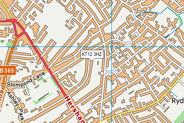 KT12 3HZ map - OS VectorMap District (Ordnance Survey) KT12 3HZ map - OS VectorMap District (Ordnance Survey)