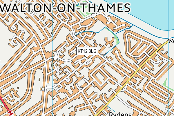 KT12 3LG map - OS VectorMap District (Ordnance Survey) KT12 3LG map - OS VectorMap District (Ordnance Survey)