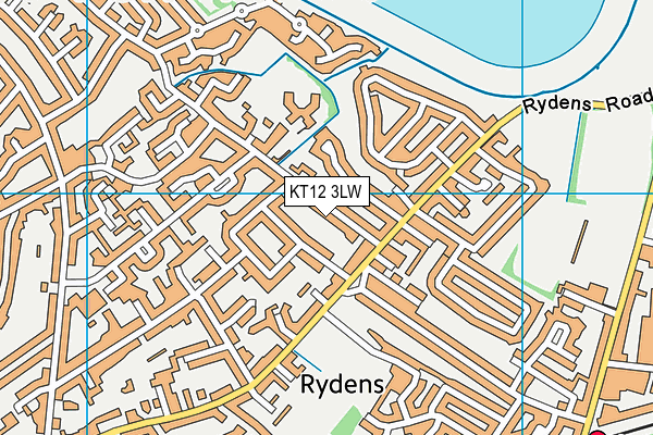 KT12 3LW map - OS VectorMap District (Ordnance Survey) KT12 3LW map - OS VectorMap District (Ordnance Survey)